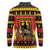 Germany Christmas Long Sleeve Polo Shirt Saint Nicholas And Knecht Ruprecht Drink Beer - Wonder Print Shop