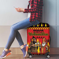 Germany Christmas Luggage Cover Saint Nicholas And Knecht Ruprecht Drink Beer - Wonder Print Shop
