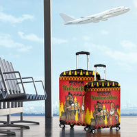 Germany Christmas Luggage Cover Saint Nicholas And Knecht Ruprecht Drink Beer - Wonder Print Shop