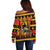 Germany Christmas Off Shoulder Sweater Saint Nicholas And Knecht Ruprecht Drink Beer - Wonder Print Shop