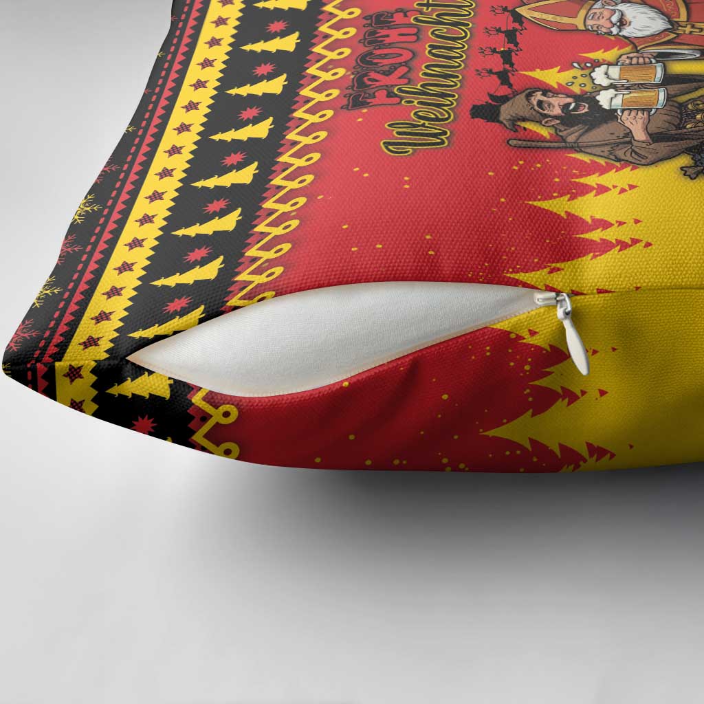 Germany Christmas Pillow Cover Saint Nicholas And Knecht Ruprecht Drink Beer - Wonder Print Shop