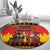 Germany Christmas Round Carpet Saint Nicholas And Knecht Ruprecht Drink Beer - Wonder Print Shop