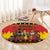 Germany Christmas Round Carpet Saint Nicholas And Knecht Ruprecht Drink Beer - Wonder Print Shop