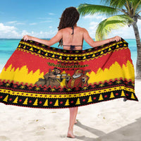 Germany Christmas Sarong Saint Nicholas And Knecht Ruprecht Drink Beer - Wonder Print Shop