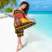 Germany Christmas Sarong Saint Nicholas And Knecht Ruprecht Drink Beer - Wonder Print Shop