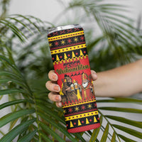 Germany Christmas Skinny Tumbler Saint Nicholas And Knecht Ruprecht Drink Beer - Wonder Print Shop