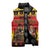 Germany Christmas Sleeveless Puffer Jacket Saint Nicholas And Knecht Ruprecht Drink Beer - Wonder Print Shop