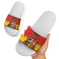 Germany Christmas Slide Sandals Saint Nicholas And Knecht Ruprecht Drink Beer - Wonder Print Shop