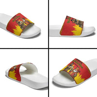 Germany Christmas Slide Sandals Saint Nicholas And Knecht Ruprecht Drink Beer - Wonder Print Shop