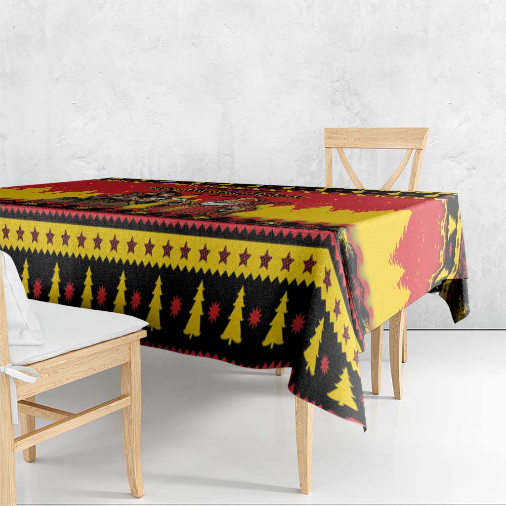 Germany Christmas Tablecloth Saint Nicholas And Knecht Ruprecht Drink Beer - Wonder Print Shop
