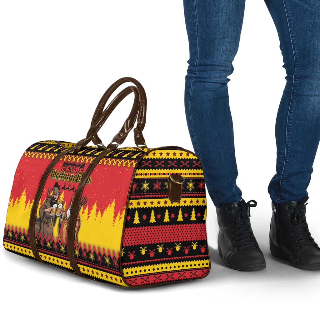 Germany Christmas Travel Bag Saint Nicholas And Knecht Ruprecht Drink Beer - Wonder Print Shop