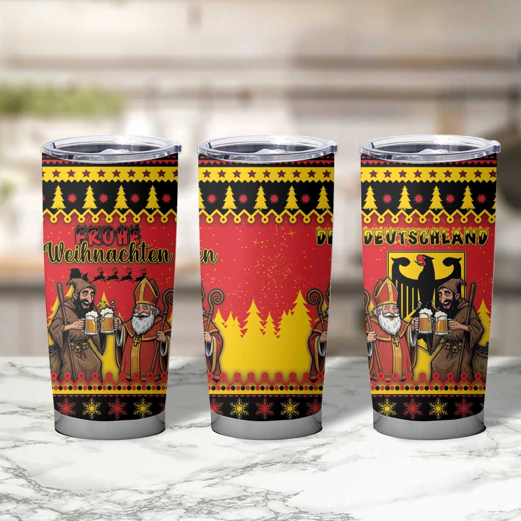 Germany Christmas Tumbler Cup Saint Nicholas And Knecht Ruprecht Drink Beer - Wonder Print Shop