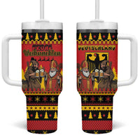 Germany Christmas Tumbler With Handle Saint Nicholas And Knecht Ruprecht Drink Beer - Wonder Print Shop