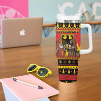 Germany Christmas Tumbler With Handle Saint Nicholas And Knecht Ruprecht Drink Beer - Wonder Print Shop