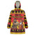 Germany Christmas Wearable Blanket Hoodie Saint Nicholas And Knecht Ruprecht Drink Beer - Wonder Print Shop