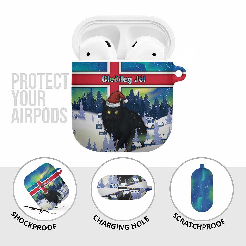 Iceland Christmas AirPods Case Yule Cat Gledileg Jol - Wonder Print Shop