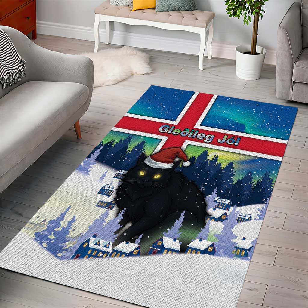 Iceland Christmas Area Rug Yule Cat Gledileg Jol - Wonder Print Shop