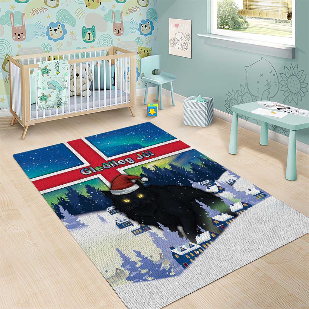 Iceland Christmas Area Rug Yule Cat Gledileg Jol - Wonder Print Shop