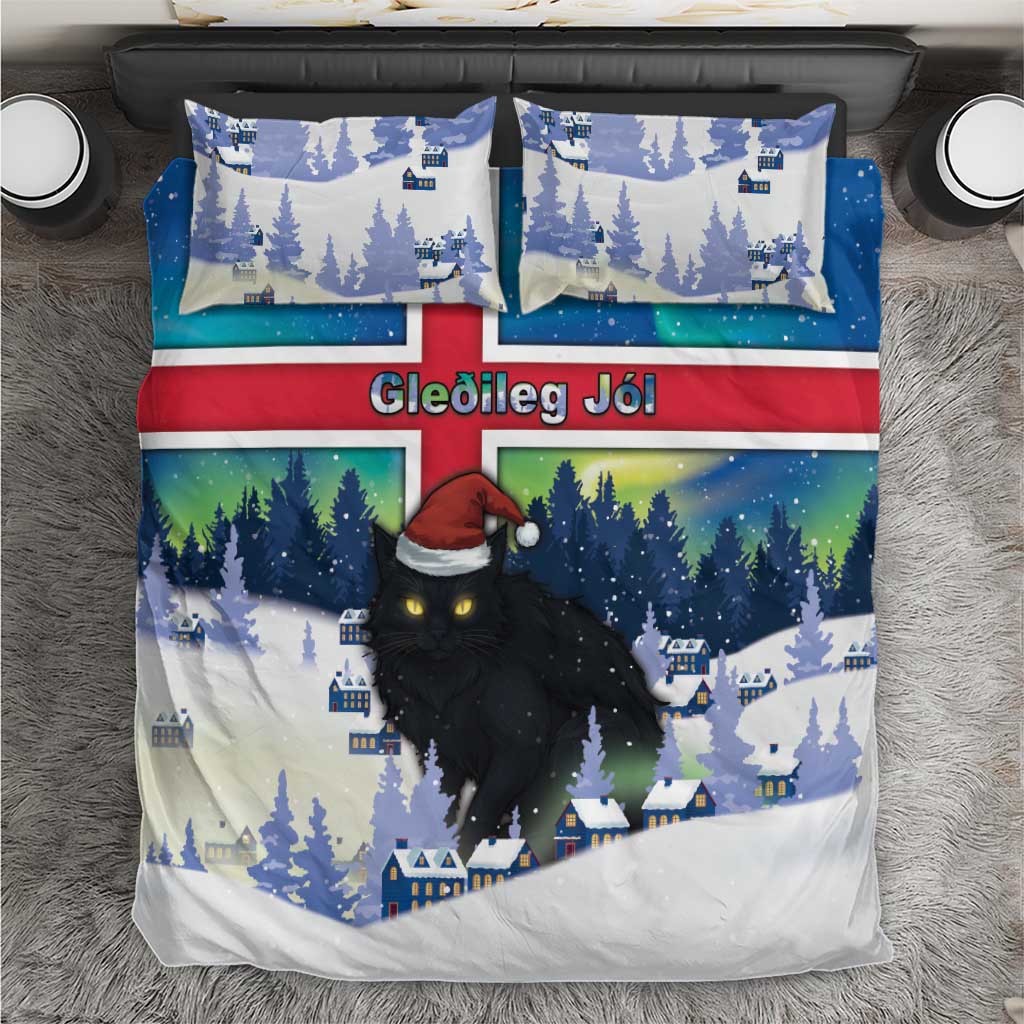 Iceland Christmas Bedding Set Yule Cat Gledileg Jol - Wonder Print Shop