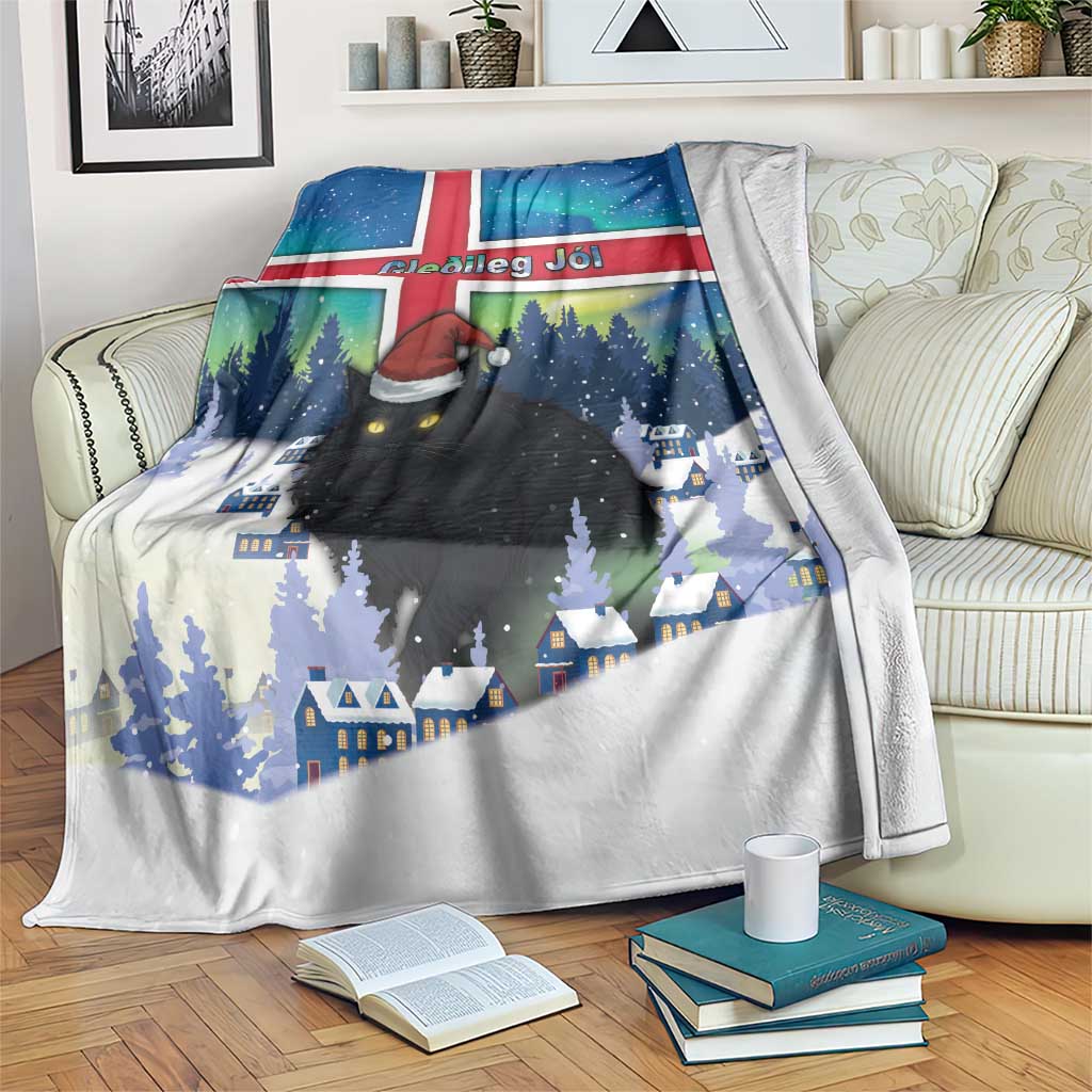 Iceland Christmas Blanket Yule Cat Gledileg Jol - Wonder Print Shop