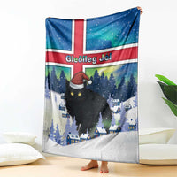 Iceland Christmas Blanket Yule Cat Gledileg Jol - Wonder Print Shop