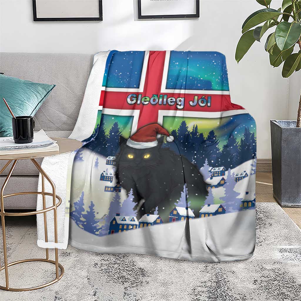 Iceland Christmas Blanket Yule Cat Gledileg Jol - Wonder Print Shop