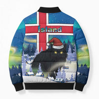 Iceland Christmas Bomber Puffer Jacket Yule Cat Gledileg Jol - Wonder Print Shop