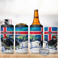 Iceland Christmas 4 in 1 Can Cooler Tumbler Yule Cat Gledileg Jol - Wonder Print Shop