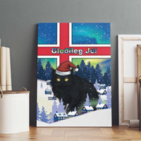 Iceland Christmas Canvas Wall Art Yule Cat Gledileg Jol - Wonder Print Shop