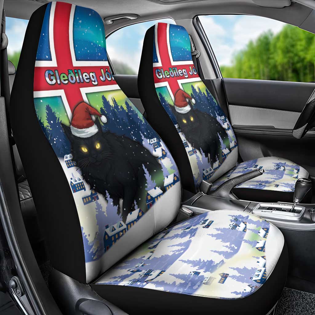 Iceland Christmas Car Seat Cover Yule Cat Gledileg Jol - Wonder Print Shop