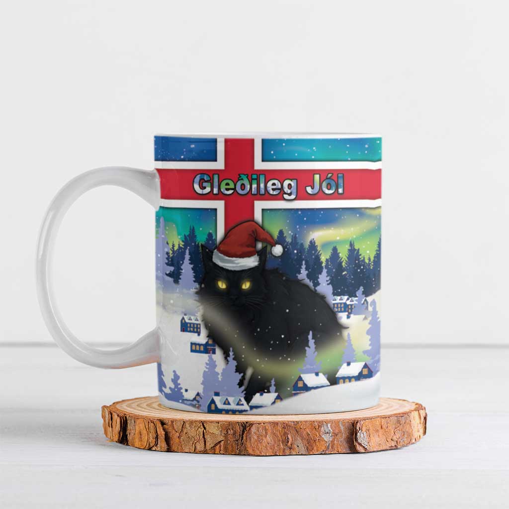 Iceland Christmas Ceramic Mug Yule Cat Gledileg Jol - Wonder Print Shop