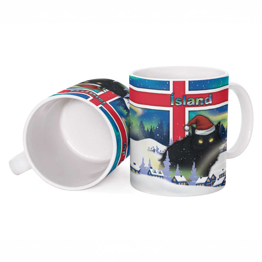 Iceland Christmas Ceramic Mug Yule Cat Gledileg Jol - Wonder Print Shop