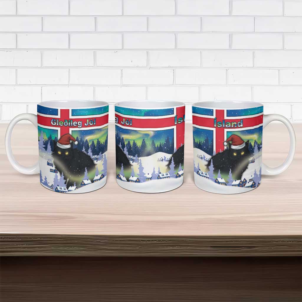 Iceland Christmas Ceramic Mug Yule Cat Gledileg Jol - Wonder Print Shop