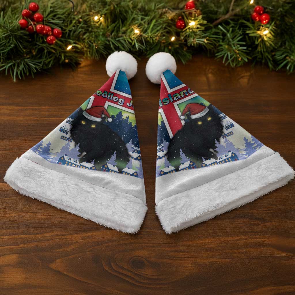 Iceland Christmas Santa Hat Yule Cat Gledileg Jol - Wonder Print Shop