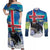Iceland Christmas Couples Matching Off Shoulder Maxi Dress and Long Sleeve Button Shirt Yule Cat Gledileg Jol - Wonder Print Shop