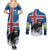 Iceland Christmas Couples Matching Summer Maxi Dress and Long Sleeve Button Shirt Yule Cat Gledileg Jol - Wonder Print Shop