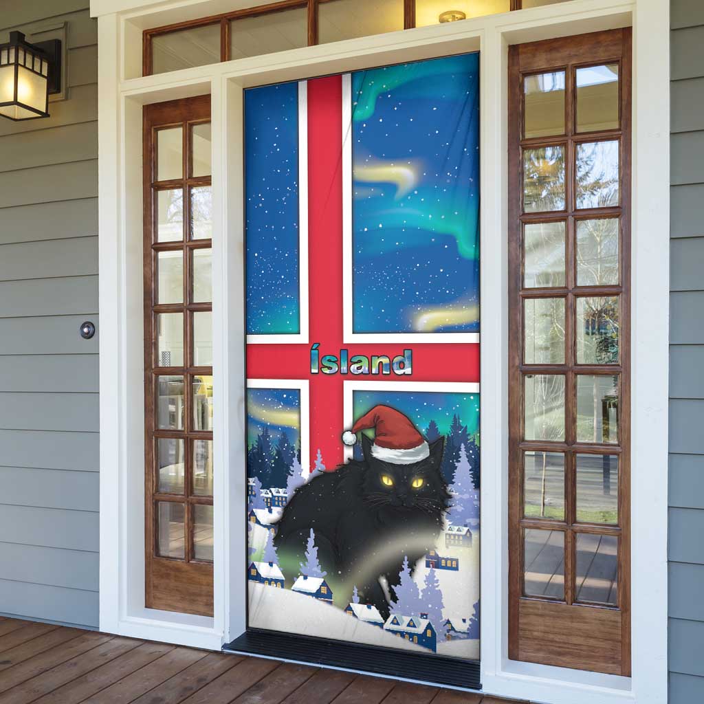 Iceland Christmas Door Cover Yule Cat Gledileg Jol - Wonder Print Shop