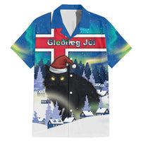 Iceland Christmas Family Matching Mermaid Dress and Hawaiian Shirt Yule Cat Gledileg Jol - Wonder Print Shop