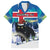 Iceland Christmas Family Matching Short Sleeve Bodycon Dress and Hawaiian Shirt Yule Cat Gledileg Jol - Wonder Print Shop