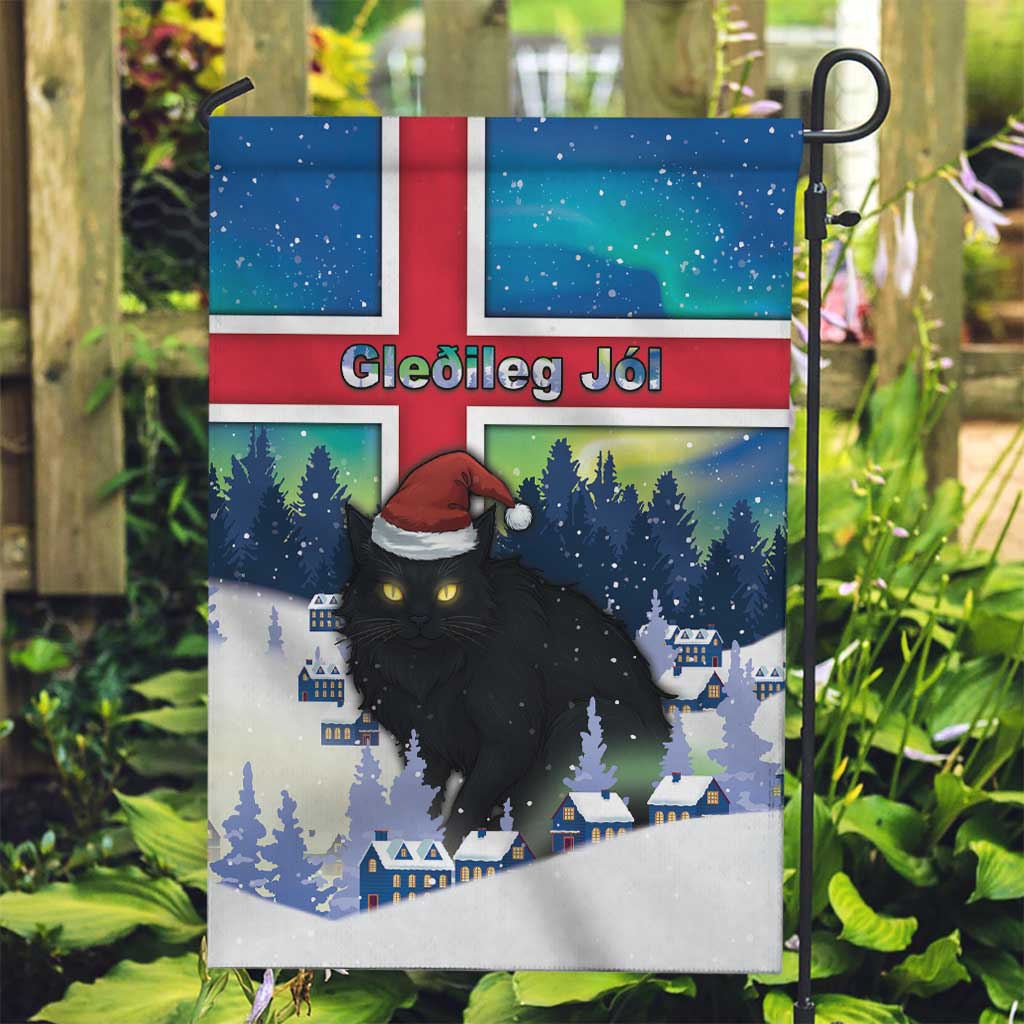 Iceland Christmas Garden Flag Yule Cat Gledileg Jol - Wonder Print Shop