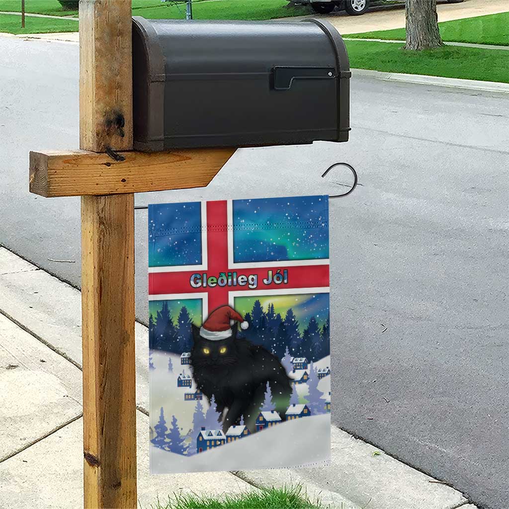 Iceland Christmas Garden Flag Yule Cat Gledileg Jol - Wonder Print Shop