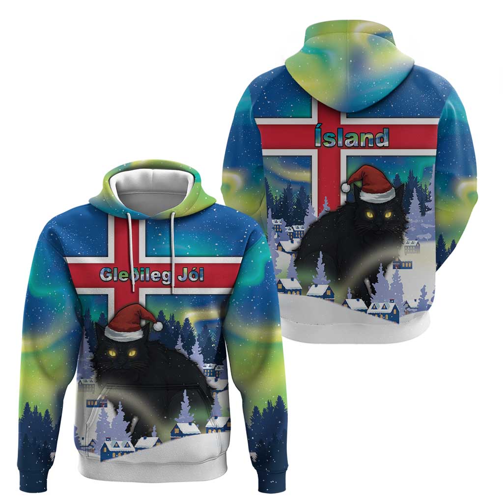 Iceland Christmas Hoodie Yule Cat Gledileg Jol - Wonder Print Shop