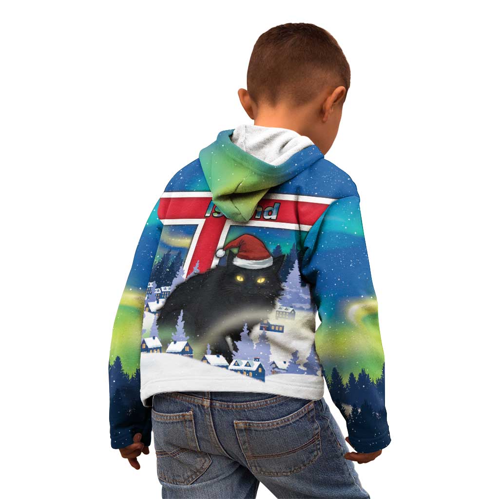 Iceland Christmas Kid Hoodie Yule Cat Gledileg Jol - Wonder Print Shop