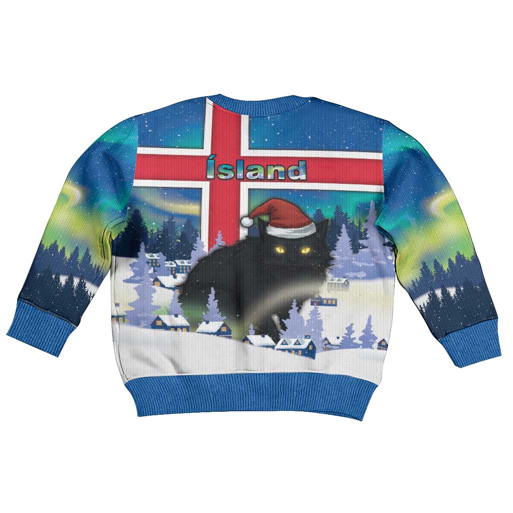 Iceland Christmas Kid Ugly Christmas Sweater Yule Cat Gledileg Jol - Wonder Print Shop