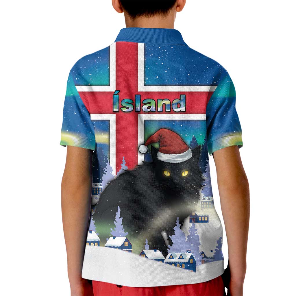Iceland Christmas Kid Polo Shirt Yule Cat Gledileg Jol - Wonder Print Shop