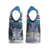 Iceland Christmas Knitted V-Neck Vest Yule Cat Gledileg Jol - Wonder Print Shop