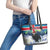 Iceland Christmas Leather Tote Bag Yule Cat Gledileg Jol - Wonder Print Shop