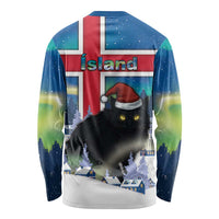 Iceland Christmas Long Sleeve Shirt Yule Cat Gledileg Jol - Wonder Print Shop