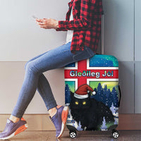 Iceland Christmas Luggage Cover Yule Cat Gledileg Jol - Wonder Print Shop