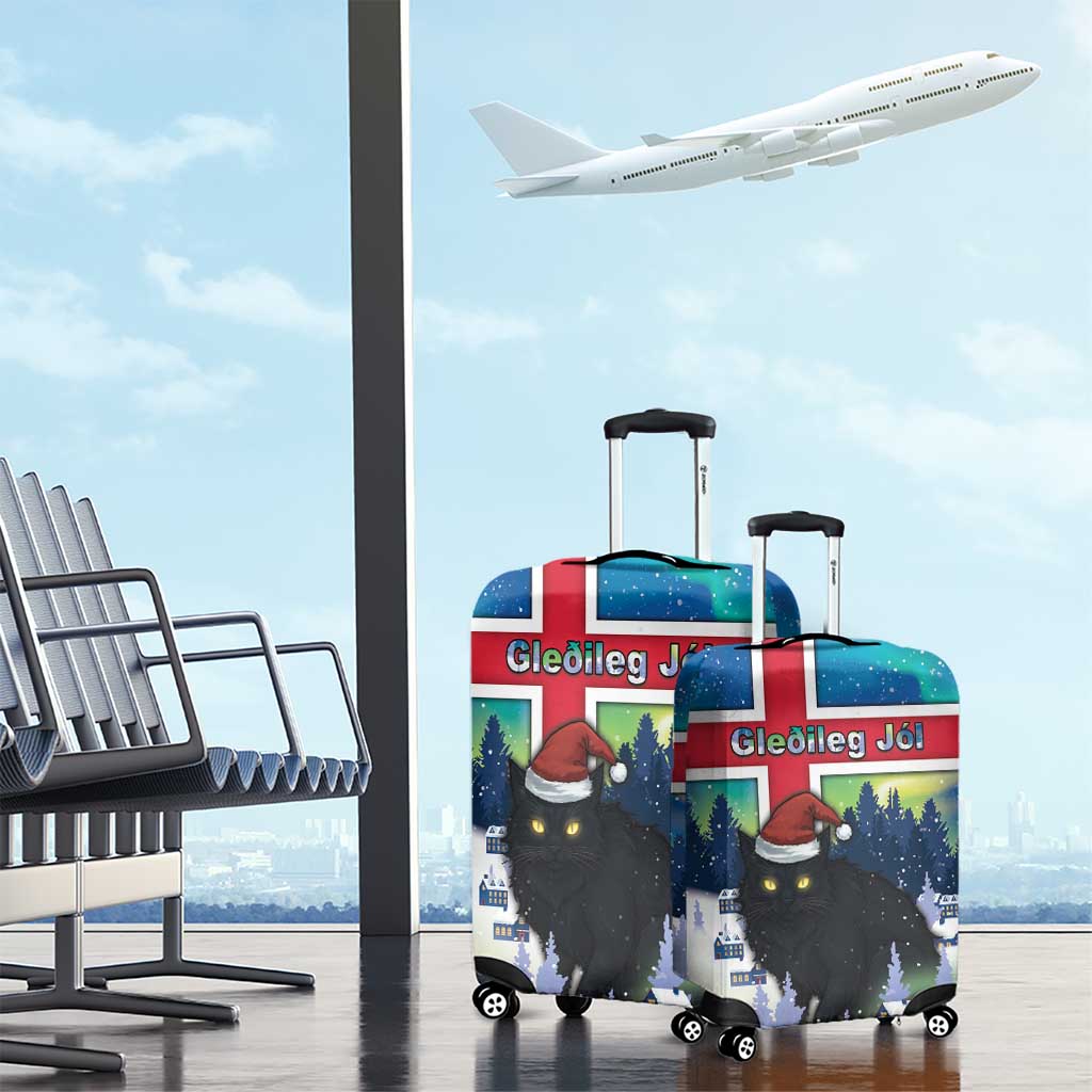 Iceland Christmas Luggage Cover Yule Cat Gledileg Jol - Wonder Print Shop